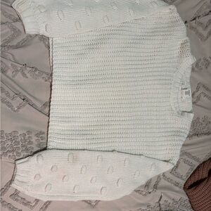 Jessica Simpson Cream Textured Knit Sweater